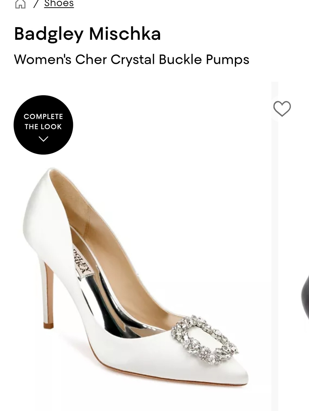 Badgley Mischka Women's Cher Crystal Buckle Pumps in white satin Size 8 EXC! - Picture 16 of 17